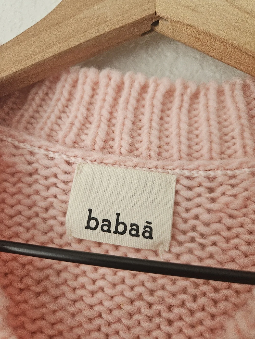 babaa wool pink vest